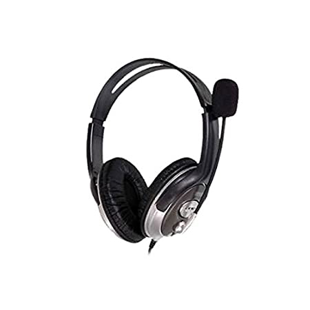 HP - HP B4B09PA Headphones with Mic (Black)-HP B4B09PA Headphones with Mic (Black)