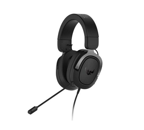 Asus - ASUS Tuf Gaming H3 Wired Over Ear Headphones with Mic (Silver)-ASUS Tuf Gaming H3 Wired Over Ear Headphones with Mic (Silver)