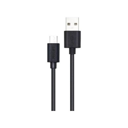 Philips - Philips USB-A to Micro USB Cable 1.2M DLC3104U/00 (Black)-Philips USB-A to Micro USB Cable 1.2M DLC3104U/00 (Black)