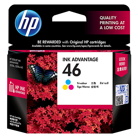 HP - HP 46 Tri-color Original Ink Advantage Cartridge-HP 46 Tri-color Original Ink Advantage Cartridge